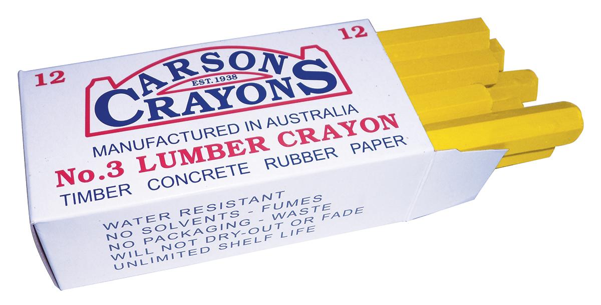 Jak Max Lumber Crayon - Yellow - 12 Pack ,lcyellow,LCYELLOW,LC YELLOW